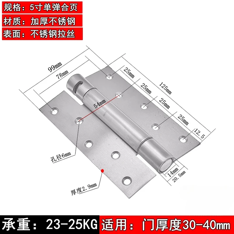 Double opening spring hinge automatic closing bar table free front and rear sliding door folding
