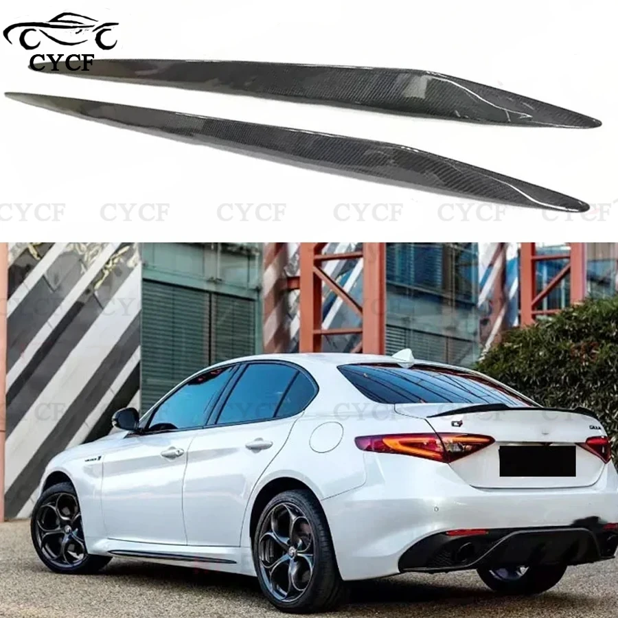 For Alfa Romeo Giulia Carbon Fiber Side Skirts Splitters Cupwings Winglets Canards Apron Bumper Side Skirts Cover Body Kit