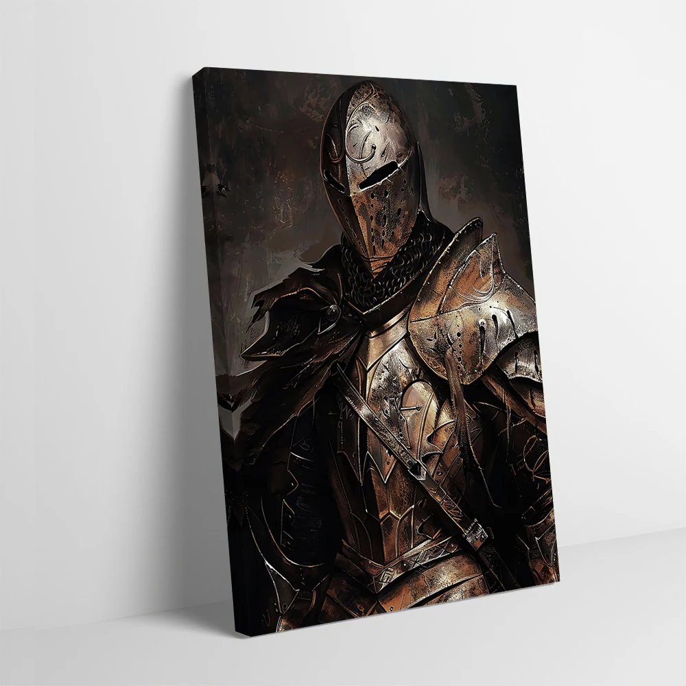 Knight in Armour Printing Poster Pictures Wall Art Canvas Painting for Interior Decoration Gaming Home Decorations Decor Room