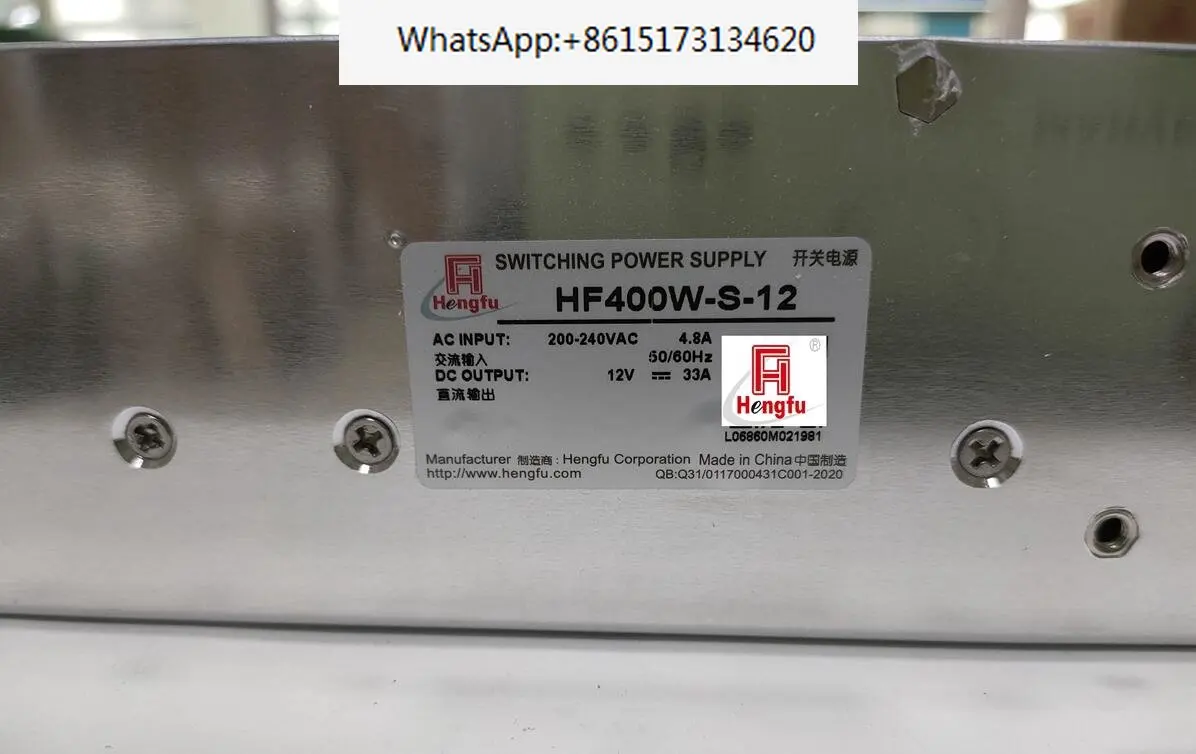 

Spot Shanghai Hengfu Switching Power Supply HF400W-S-12 (12V33A) Elevator Dedicated Monitoring LED