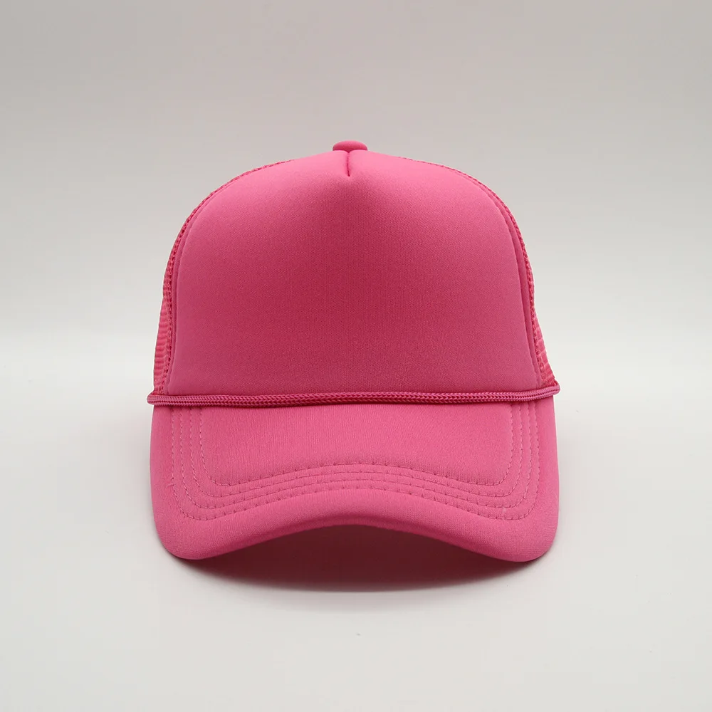 Neue Trucker Caps Männer Frauen Plain Blank Schaum Mesh Baseball Kappe Mit Seil Sommer Atmungsaktive Outdoor Sport Sonnenblende Hüte – Detail 3