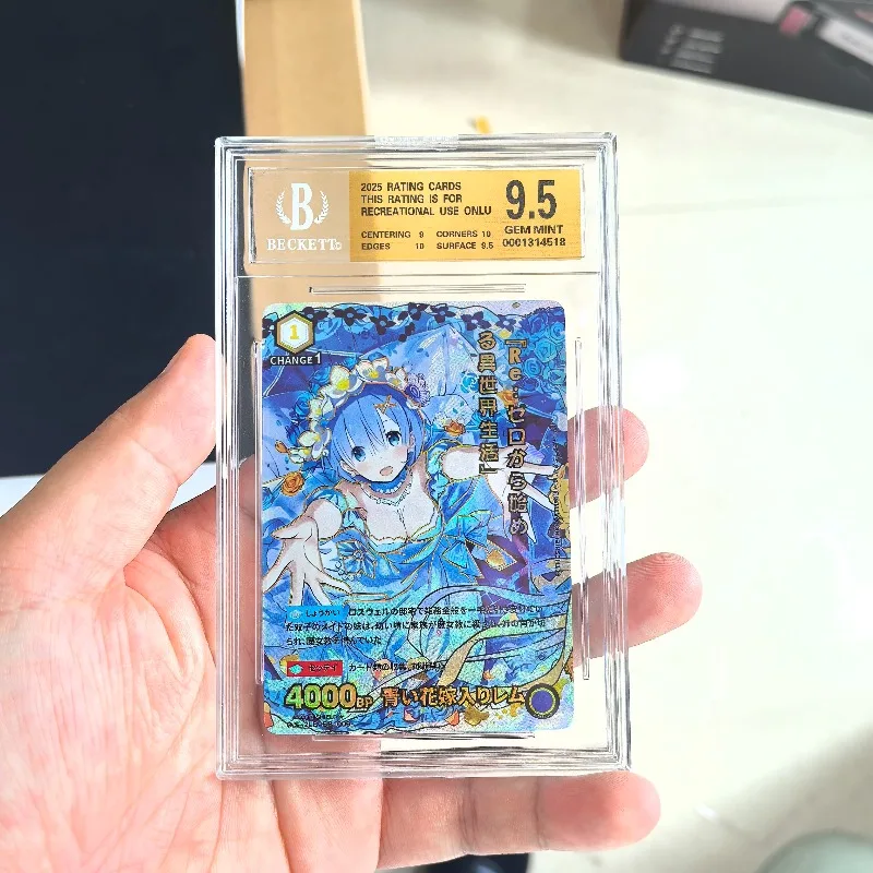 OS Promise Shield Rem Flower Marriage Anime Game Peripheral Characters DIY Collection Rating Cards Boy Toys Birthday Gifts