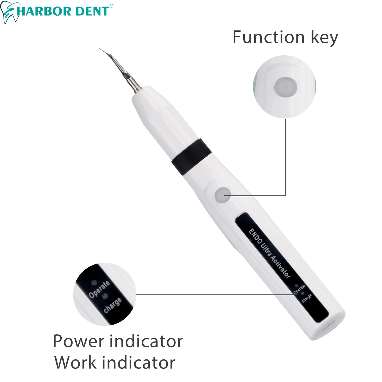 Bezprzewodowy aktywator ultradźwiękowy LED Dental Endo Ultra Activator Ultradźwiękowe mycie zębów z 3 końcówkami do leczenia kanałowego