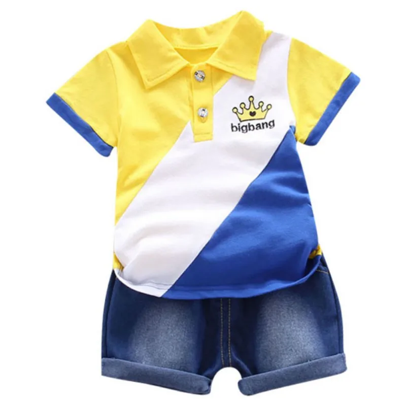 Summer Cool Pattern Children Kid\'s Sport Suit Baby Little Boy\'s Clothing Set Toddler Boys Formal Clothes Sets For 0.3-4Y