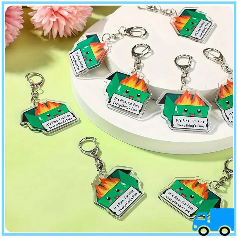 

Latest Acrylic Keychains Emotional Support Gifts Appreciation Gifts Emotional Support Dumpster Fire Acrylic Keychains Bulk