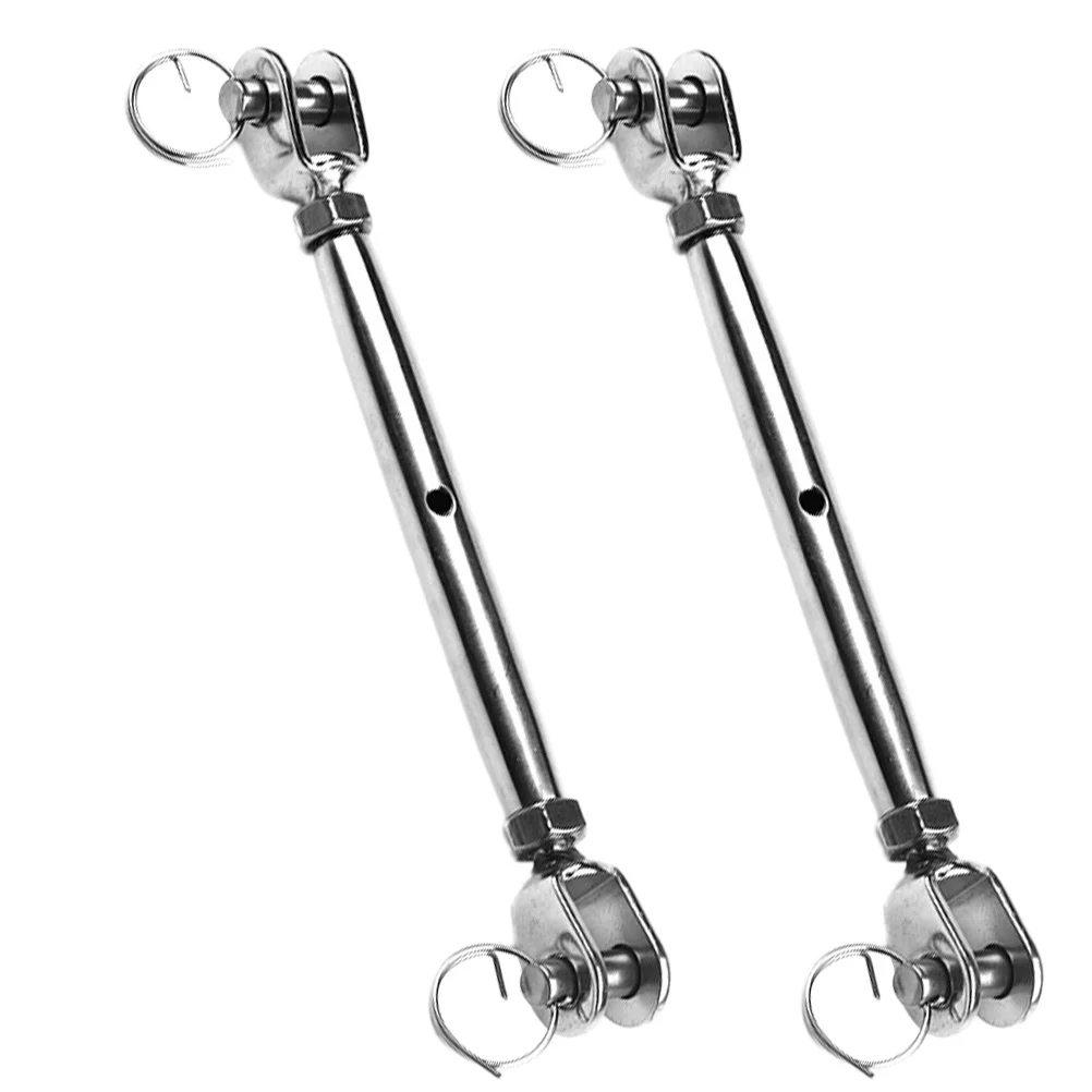 

2 Pcs Closed Turnbuckle Bolts Cable Tensioner Stainless Steel Turnbuckles Rigging Screw Jaw and for Wire Rope 304