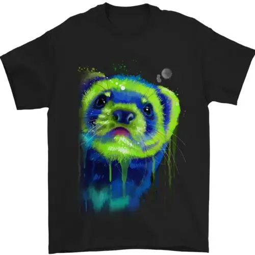 A Ferret Watercolour Mens T-Shirt 100% Cotton