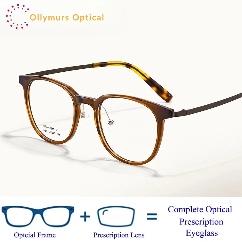 

High-quality TR90 Titanium Round Progressive Prescription Glasses Fashion Myopia Eyewear circular Optical Eyeglasses for Women