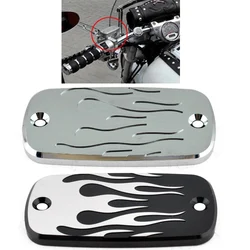 Flame Style Aluminum Motorcycle Brake Fluid Reservoir Cap Protective Cover For Honda Shadow 600 750 1100 1991-2012