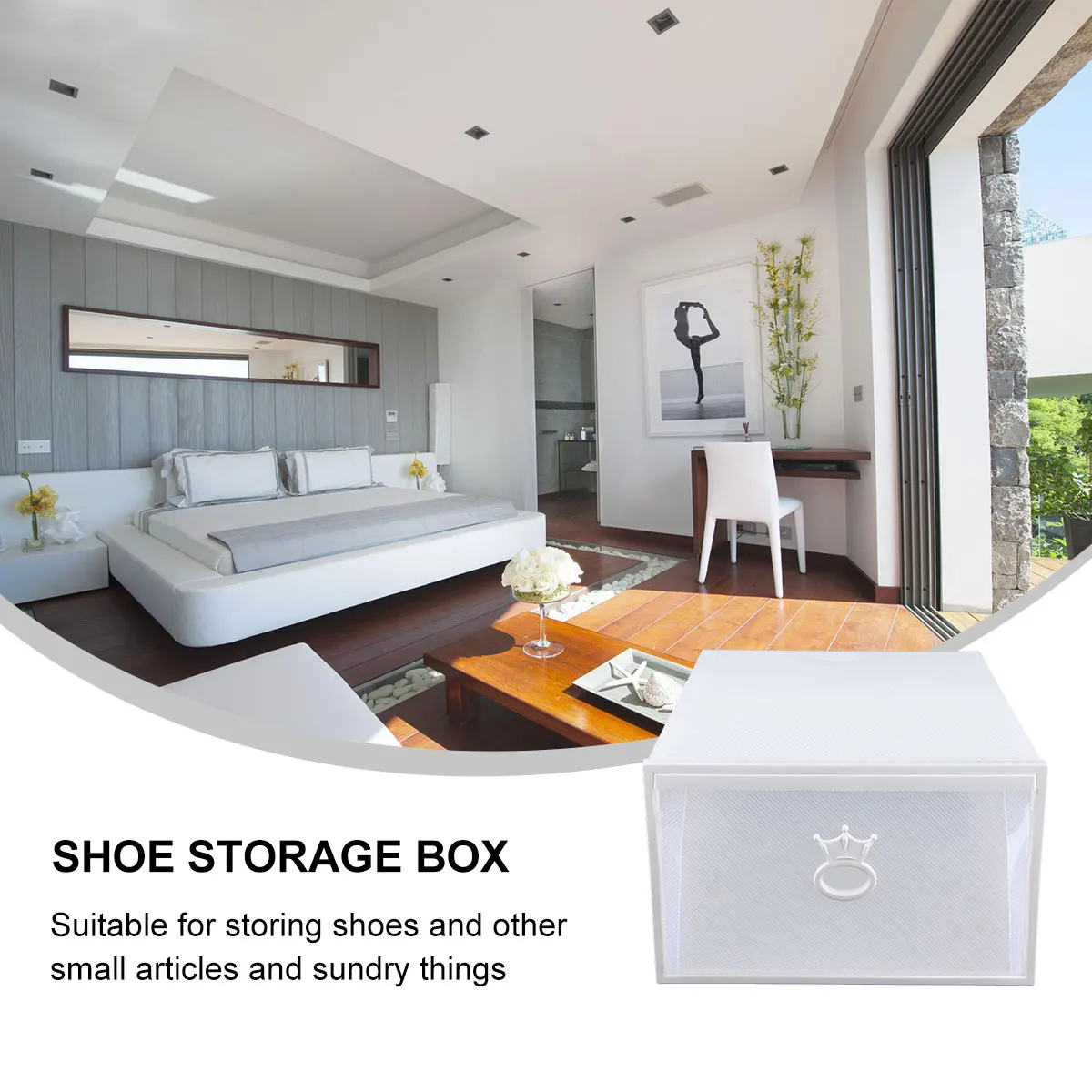 

Drawer Type Shoe Box Holder Shoes Boxes Clear Plastic Mens Storage Rack Sneaker Small Organizer