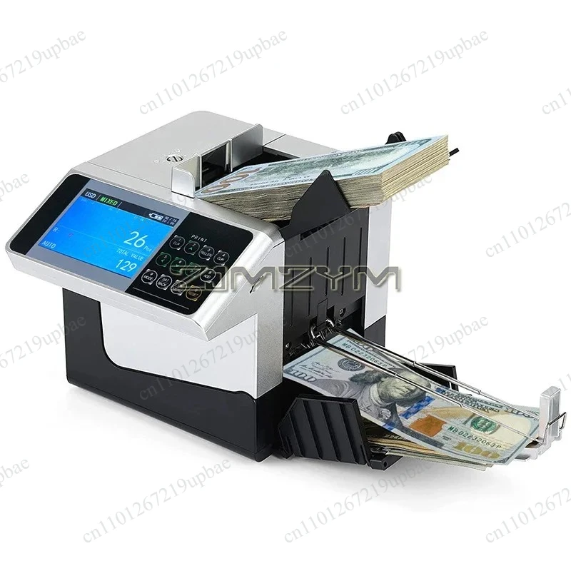 Rechargeable Cash Counting Machine With LCD Display, 2260 Bills Per Minute Mix Sort Count Portable Bill Counter