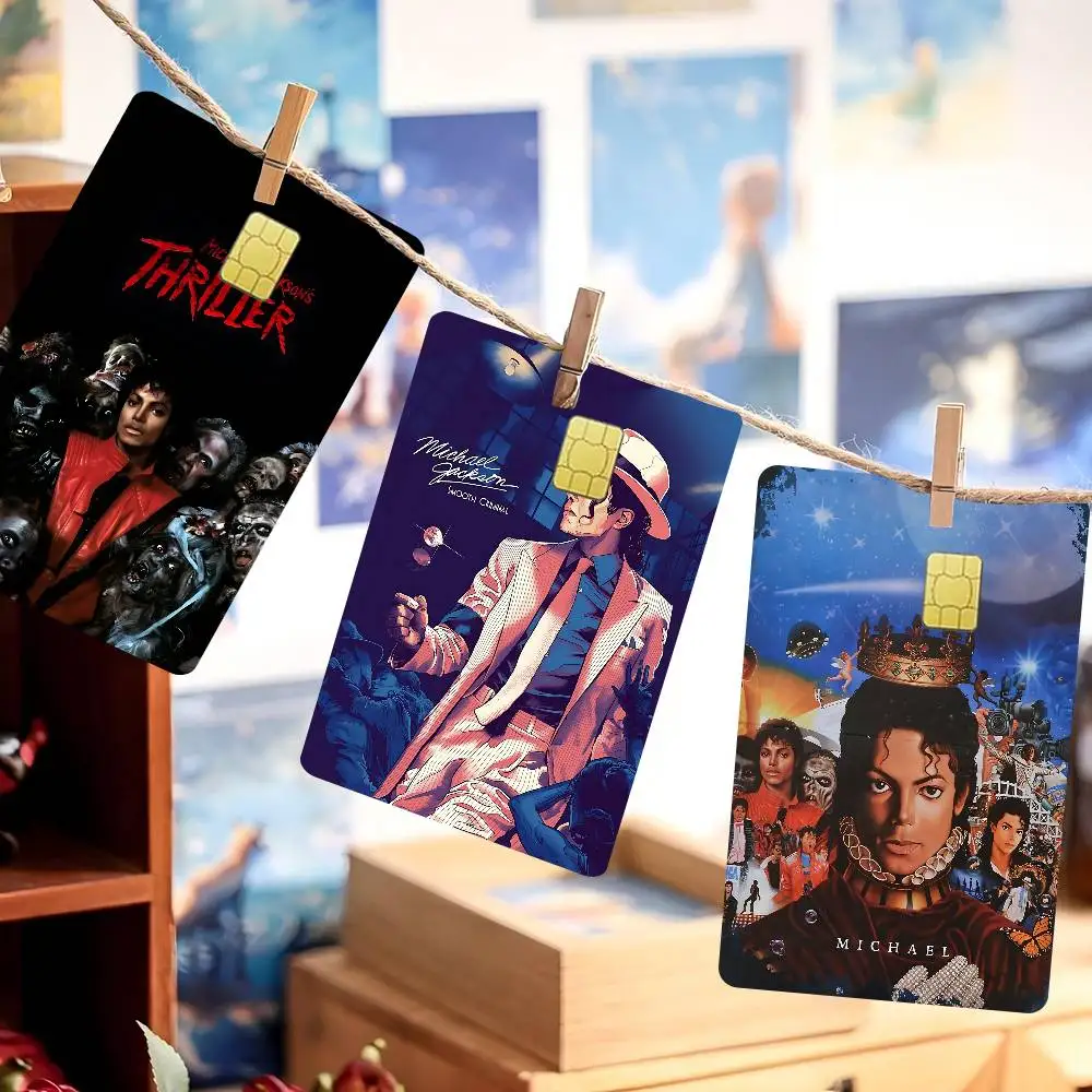 M-Michael Jackson Anmie Sticker Film Skin Cover For Credit Card Debit Bank Card Front
