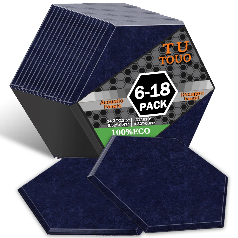 

TOUO Hexagonal Design 6-18 Pack 36 X 31.5 X 18 Cm Acoustic Panel Home Studio Music Acoustic Panel Insulation Home Accessories