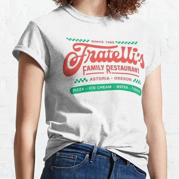 Fratelli'S Restaurant Goonies Astoria Oregon Vintage Unisex   summer T-shirt Cotton fashion couple clothes