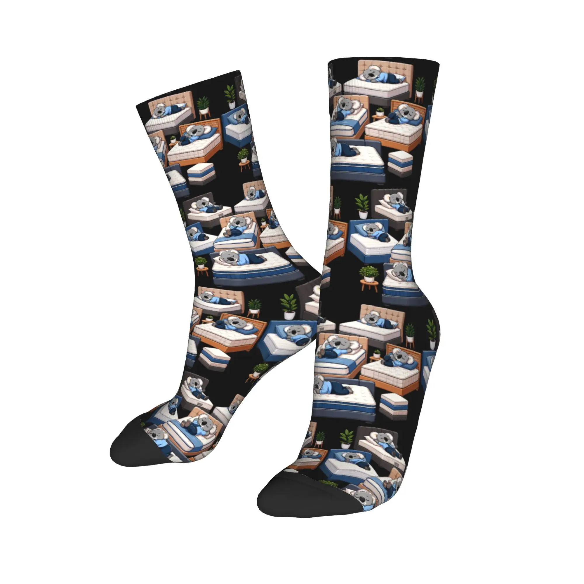 New Male Men Socks Casual Cute Lazy Koala Bear Napping Dress Sock Polyester  Graphic Women Socks Spring Summer Autumn Winter