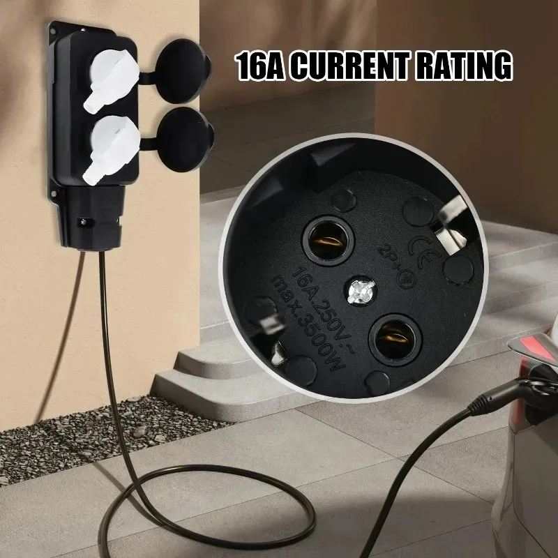 Connector Socket Waterproof Dustproof Design European Standard 1/2/3-position Outlet Wireless Extension Power Strip with Cover