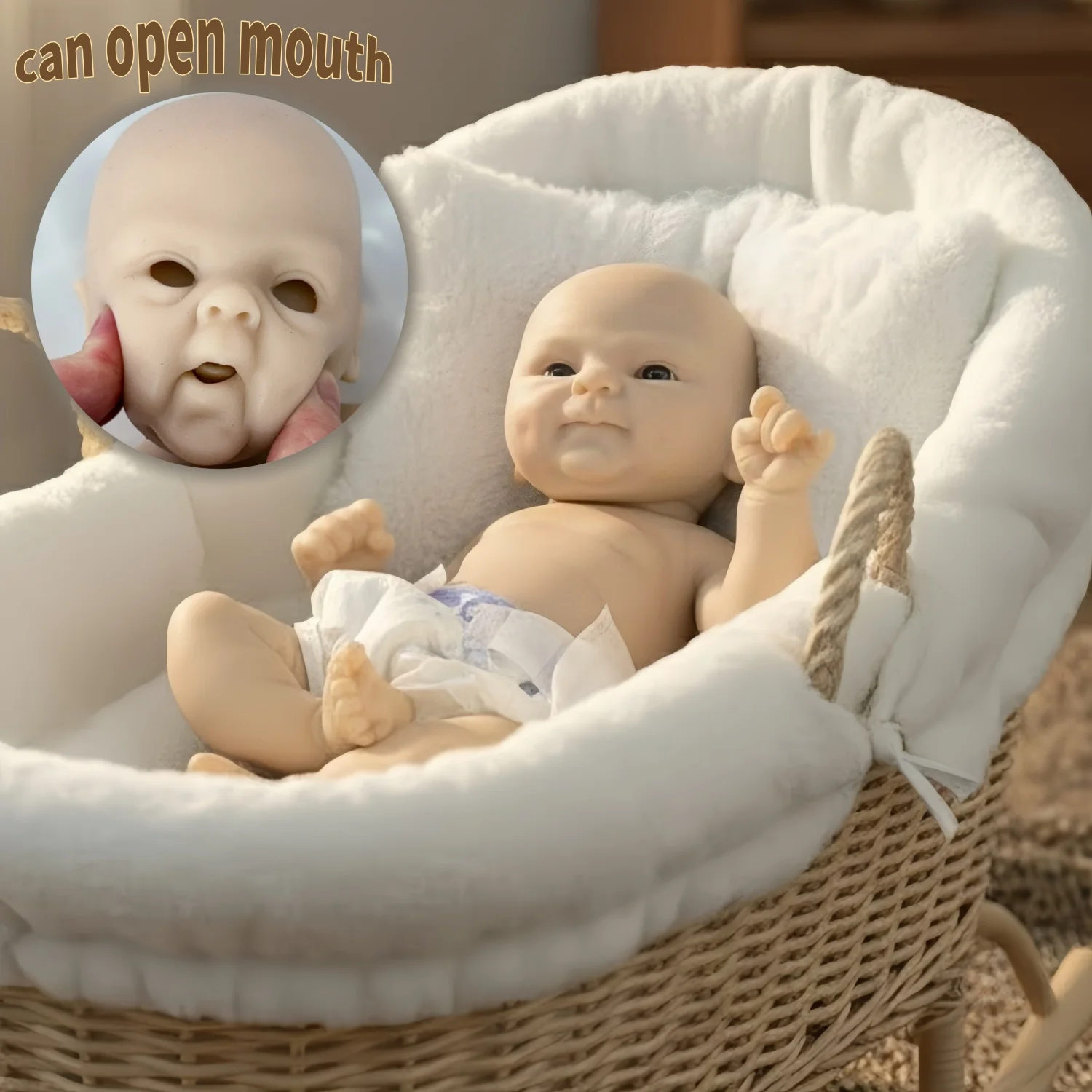 

16-дюймовая силиконовая кукла реборн Coco Bebe, неокрашенная кукла для новорожденных девочек, семейные подарки, реалистичная коллекционная фигурка в натуральную величину