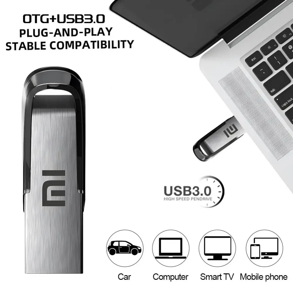 샤오미 USB 3.0 플래시 드라이브, 고속 펜 드라이브, USB 메모리 스틱, 방수 플래시 펜 드라이브, 테이블 PC용 금속 디스크, 2TB, 1TB