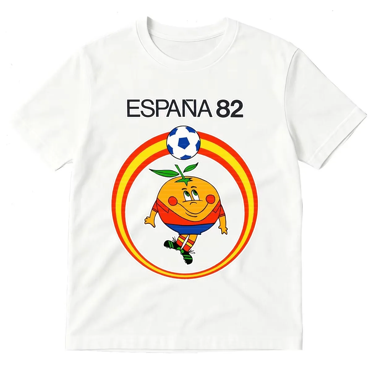 Naranjito Espana 82 Spanien-Maskottchen 1982 Fußball-T-Shirt Herren Damen Kleidung Mode Baumwolle Oversized Kurzarm O-Ausschnitt T-Shirts – Detail 6