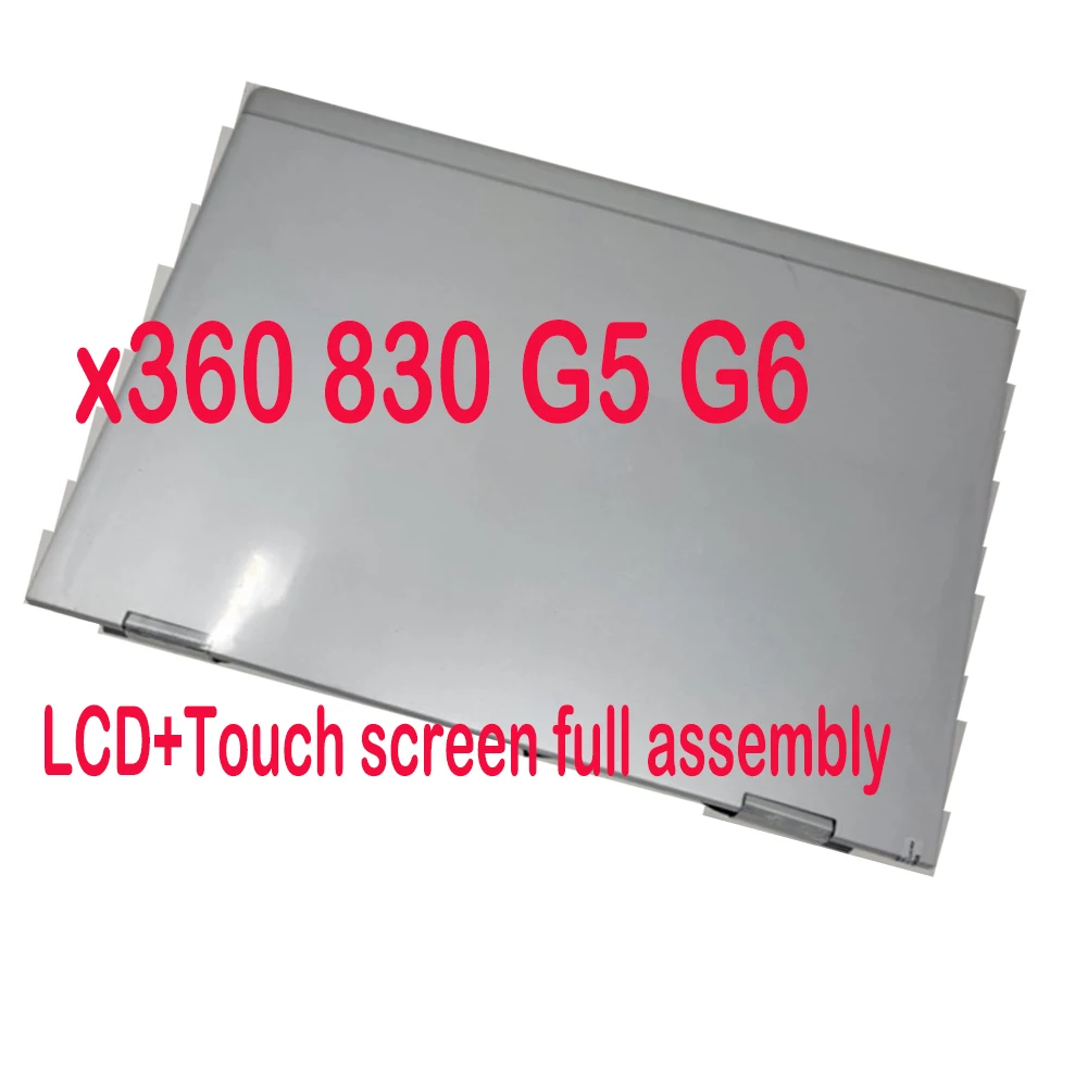 13.3 Inch FHD LCD for EliteBook x360 830 G5 G6 LCD Display Touch Screen Display Complete Assembly Upper Half Part Replacement