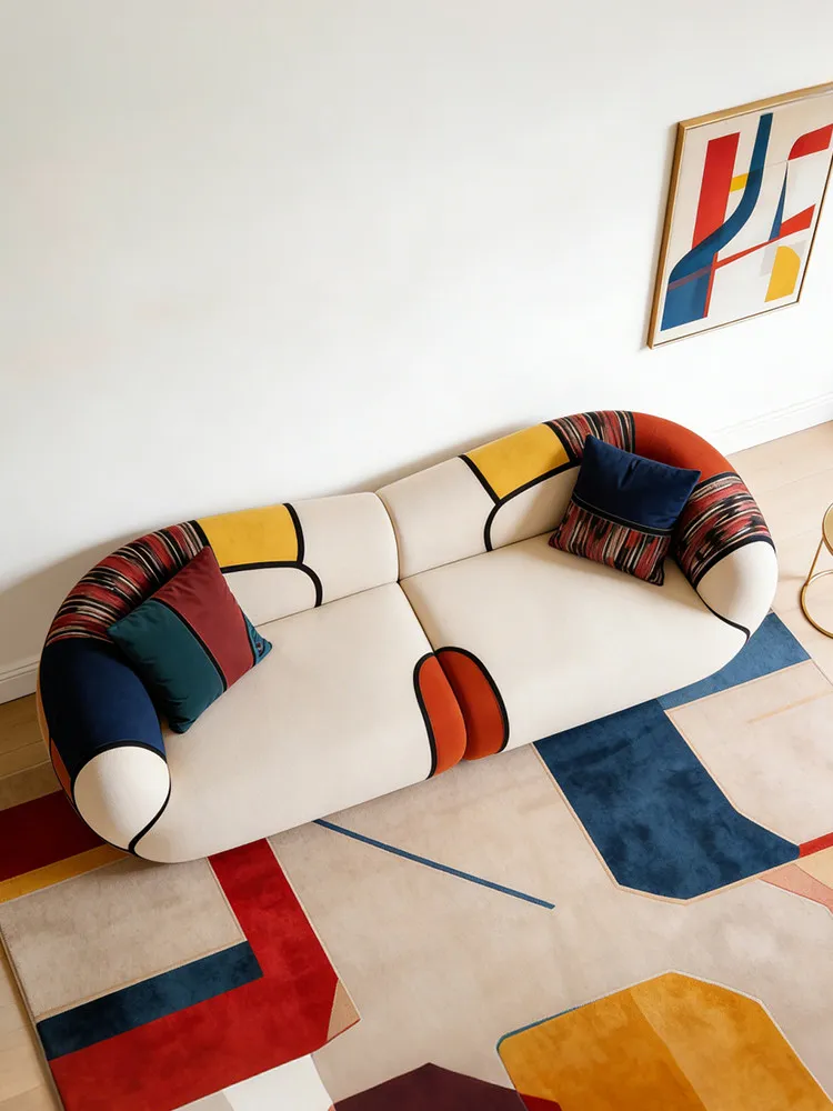 Tiger creative sofa designer small apartment dopamine color matching