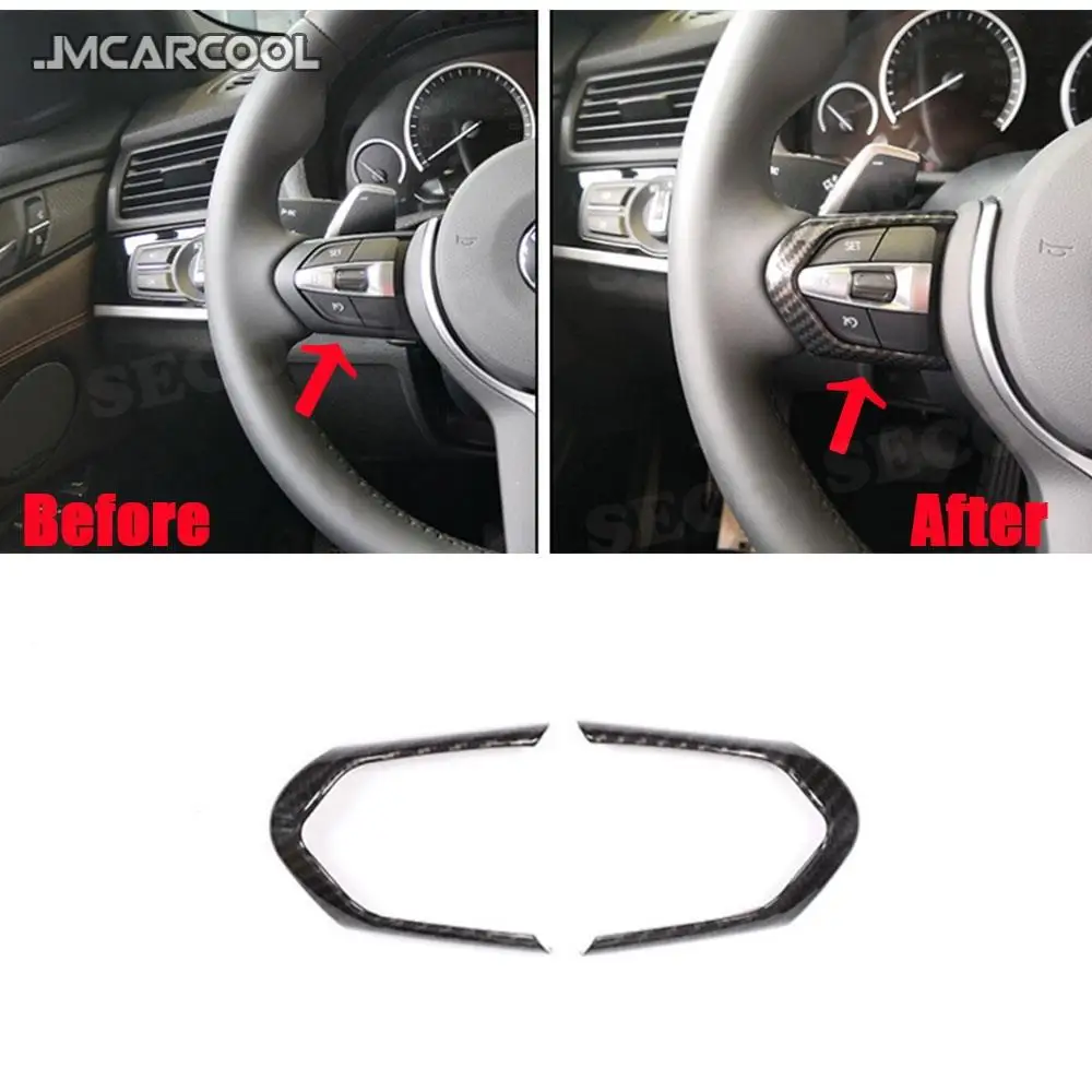 Auto Stuurbediening Frame Cover Knop Decoratie Stickers ABS voor BMW F20 F22 F30 F32 F10 F06 F15 F16 M-Sport