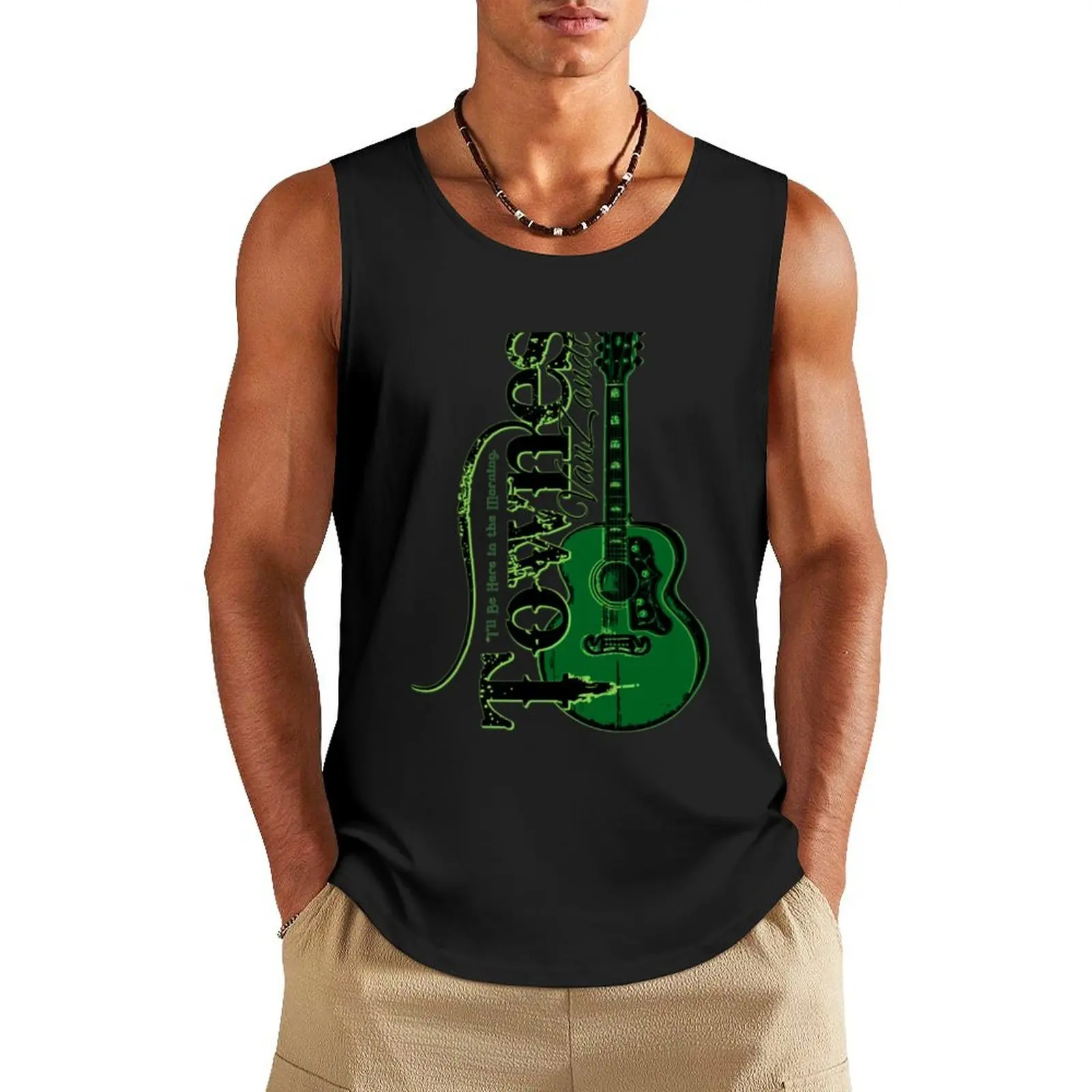 

Van Zandt Townes Tank Top fitness clothing for men Top sleeveless man shirts quick-drying t-shirt