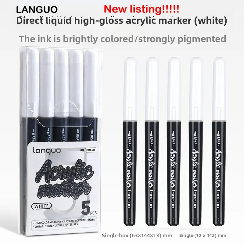 LANGUO 1/20 PCS 4 Colors Direct Liquid Acrylic Marker Paint Pen DIY for Glass Drawing Painting Stationery Art School Supplies