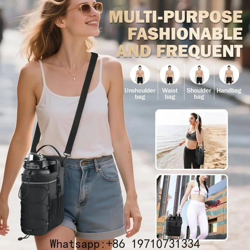 New Magnetic Gym Sling Bag for Men & Women – Bottle Holder with Magnetic Attachment & Crossbody Strap