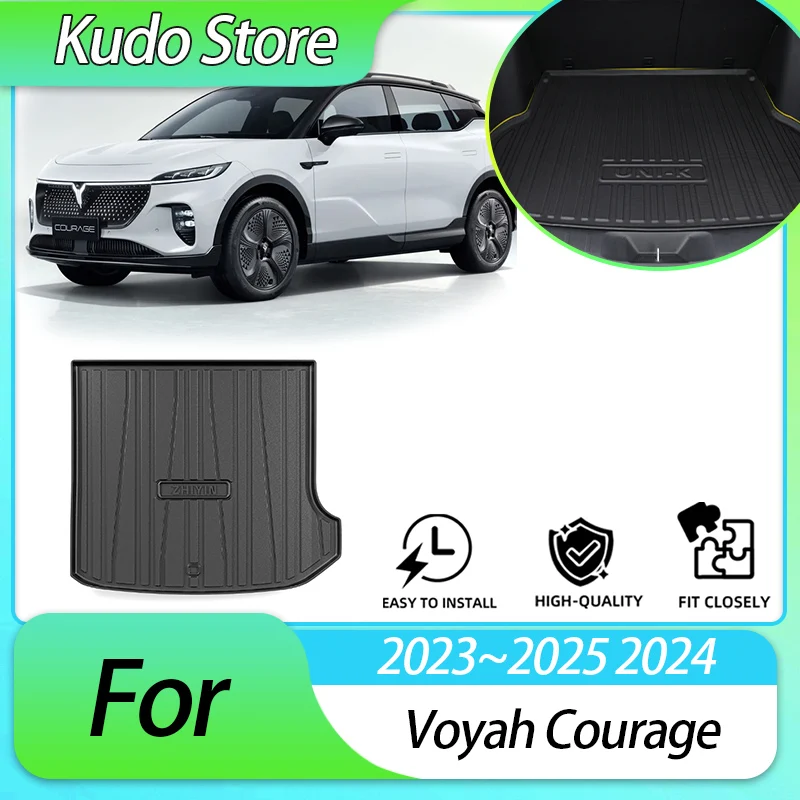 

Coverage Custom Car Trunk Mats For Voyah Courage 2023~2025 2024 Storage Carpets Waterproof Pads Luggage Cushion Accessories.