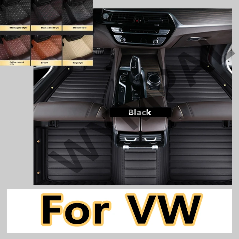 

Luxury Custom Fit Car Floor Mats For VW Jetta A6 Beetle EOS Touran Polo Plus T-ROC Touran L ID4 CROZZ Jetta A5 car accessories