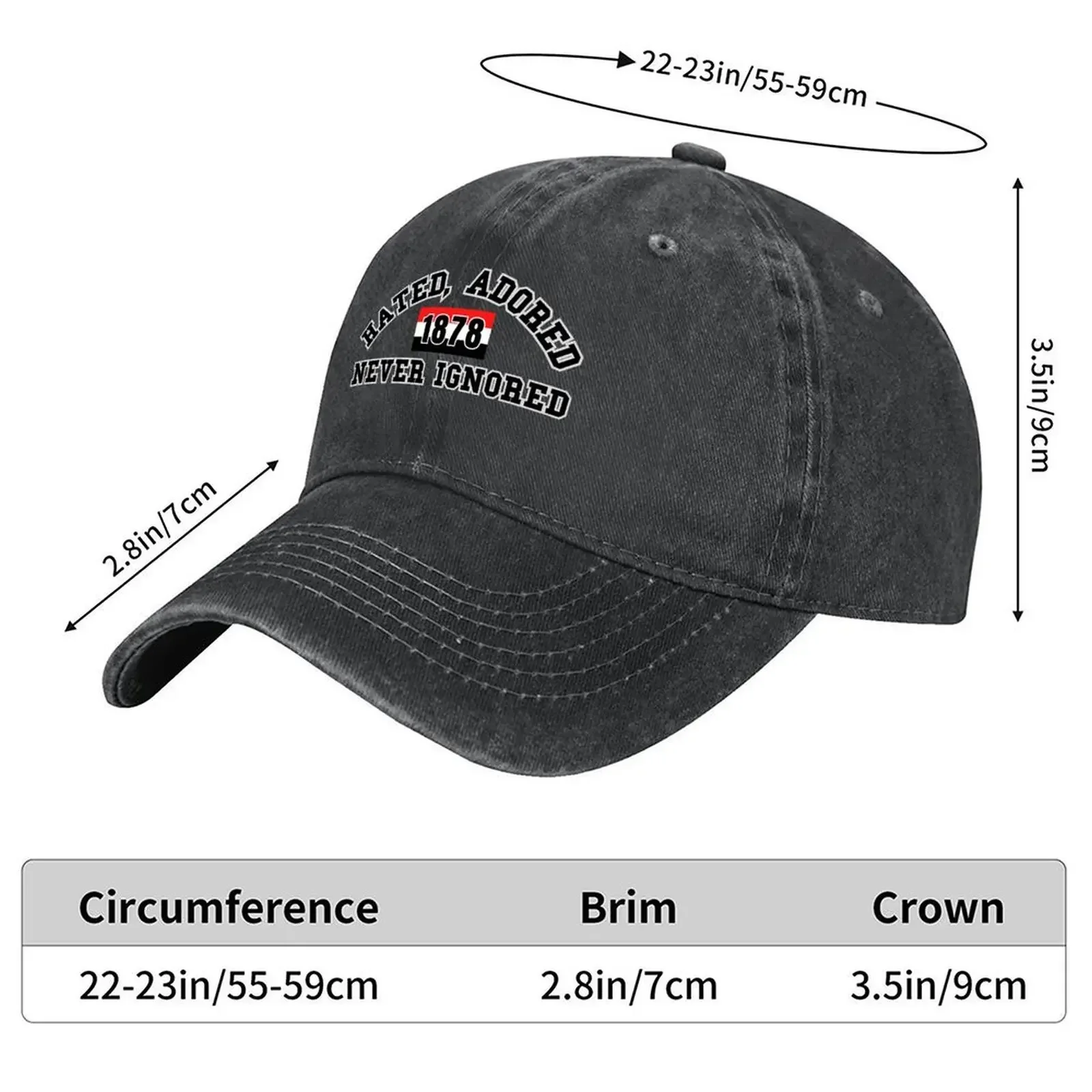 New Manchester hated, adored never ignored 3 Baseball Cap Hat men Sunhat hard hat Trucker Hat Mens Hats Women's