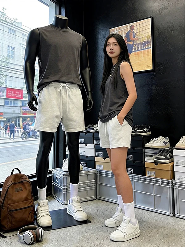 American Style Casual Sport Shorts Men's Fitness Basketball Five-Quarter Pants Home Outdoor Wear Four-Quarter Pants
