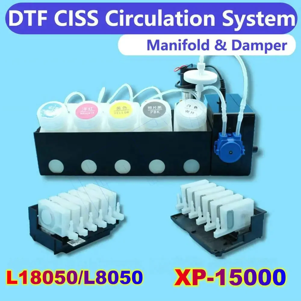 

For Epson ET L18050 L8050 18100 XP15000 Circulate DTF White Ink Circulation System CISS Printhead Manifold Conversion XP-15000