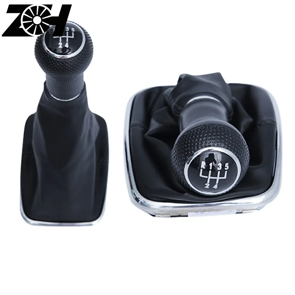 5 6 Speed 12mm Car Leather Gear Shift Knob Gaiter Boot Cover Lever Fit for Volkswagen VW MK4 Golf 4 IV GTI R32 Jetta Bora