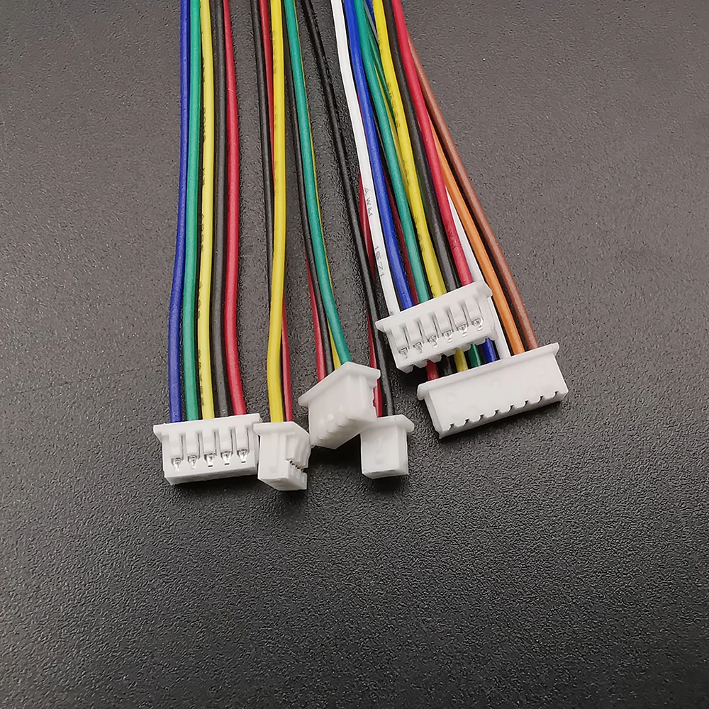 10 ชิ้นมินิ JST 1.25 มม.MX1.25 2/3/4/5/6/8 พิน Single-ended/เดียวกันทิศทางหญิงหญิงปลั๊กสายไฟตัวเชื่อมต่อ 28AWG