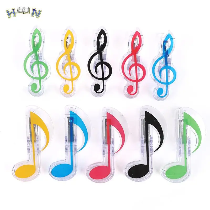 5Pcs Musical Notation Clips Cute Stationery Office Accessories Book Paper Sheet Clips Mini Music Folder Clips Decor