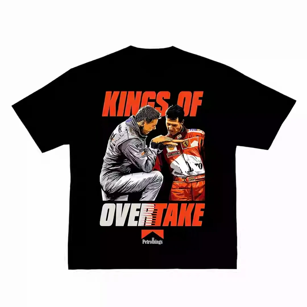 

Майкл Шумахер, американская футболка с небольшим вырезом F1 Formula Racing Street, классическая повседневная хлопковая футболка в стиле ретро с короткими рукавами, тренд