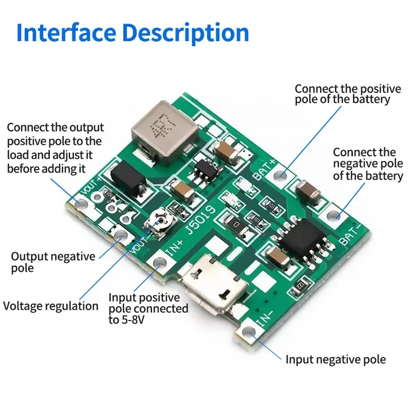 USB Lithium Lipo Multimeter Modification 18650 Battery 3.7V To 5V 9V Charge Step Up Discharge Integrated Module