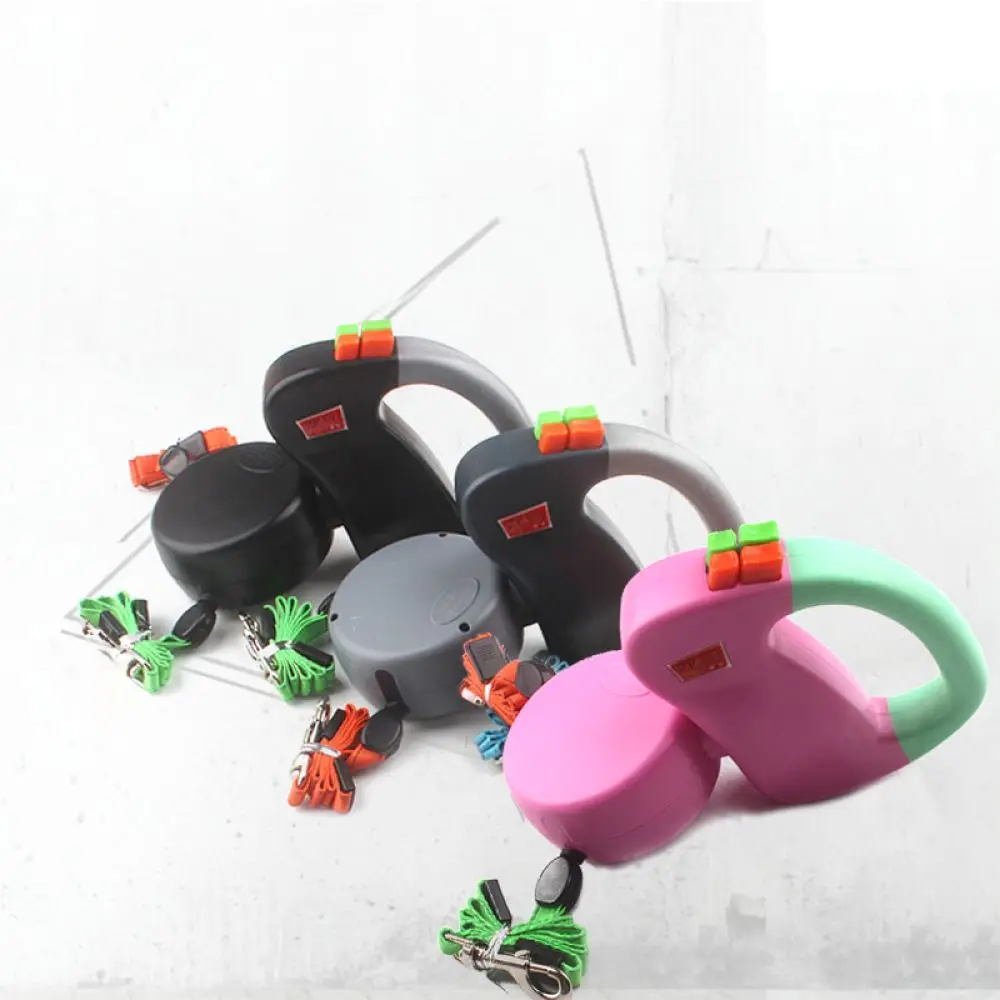 Retractable Retractable Two Dog Leash Automatic Extendable Traction Rope Nylon Belt For Walking Pets Double Head Lead Gear - Aliexpress Deal