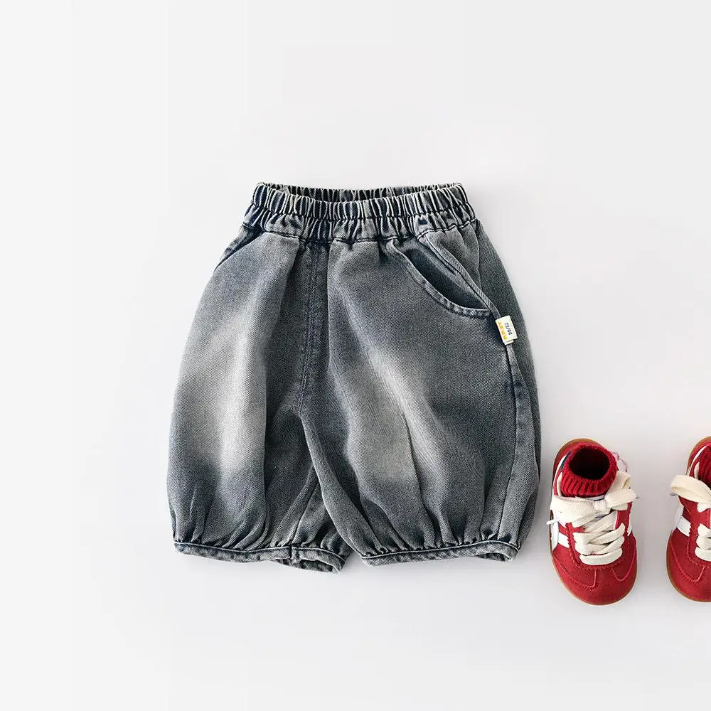 2026 Summer New Baby Denim Shorts Solid Infant Girl Loose Jeans Pants Kids Boys Casual Shorts Cute Toddler Clothes
