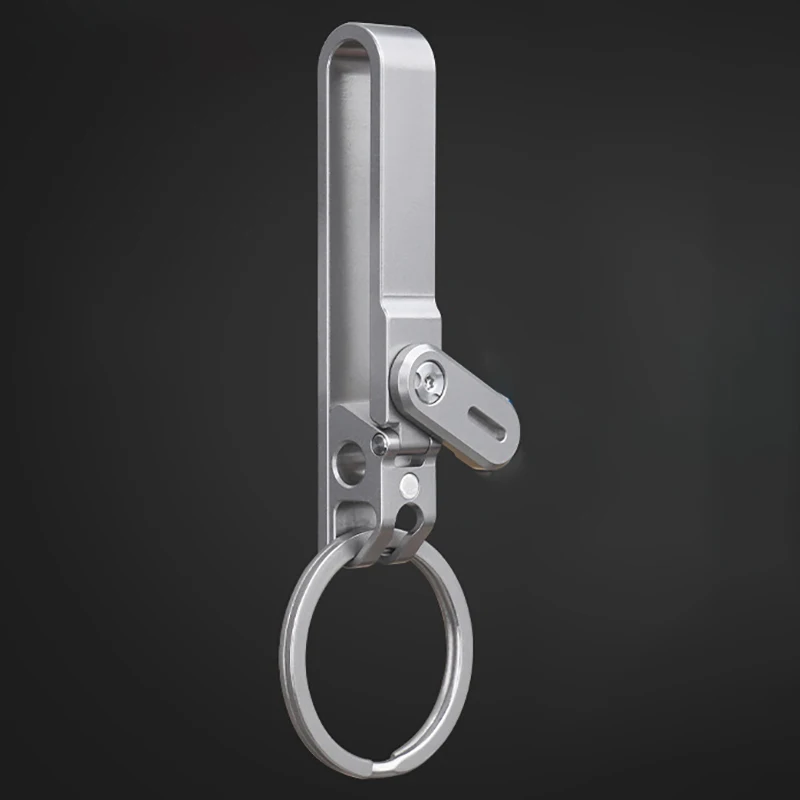 

Titanium Alloy Keychain with Lock, Anti-Accidental Opening, Multi-Function, Suitable for Various Pants EDC Tools