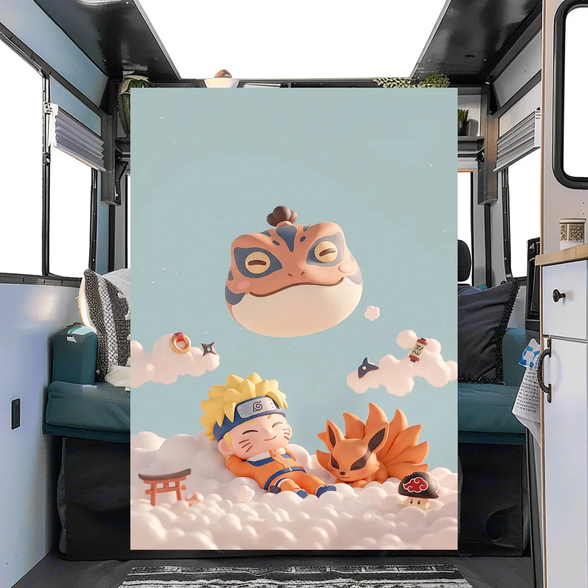 Manta de franela con estampado de Naruto, cálida y cómoda, adecuada para dormitorios, sofás, camas, sillas, picnics, viajes, YUN6514