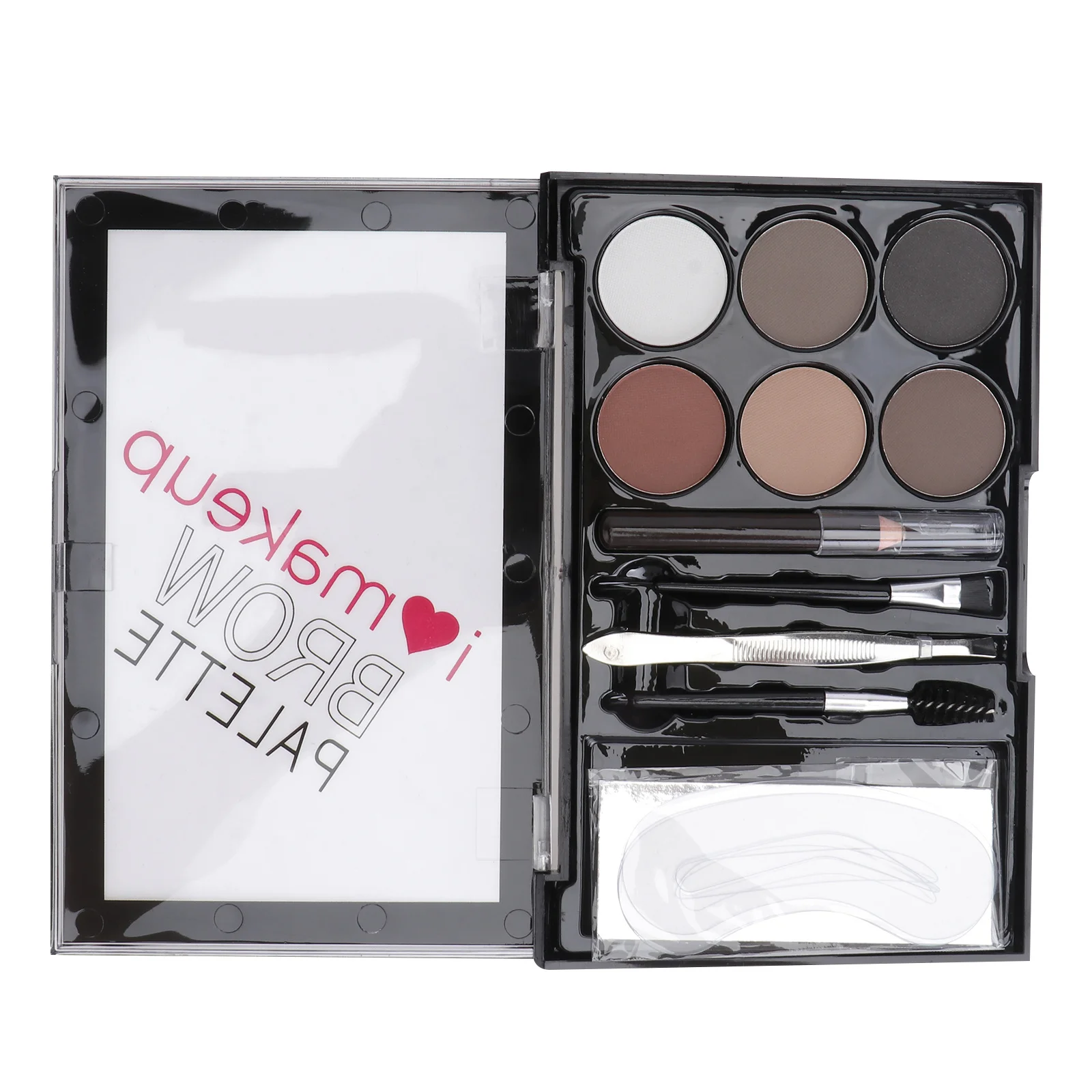 

1Set Eyebrow Pencil Adhesive Kit Six-Color Long-Lasting Waterproof Sweatproof Eyebrow Powder Supply Natural Brow Effect