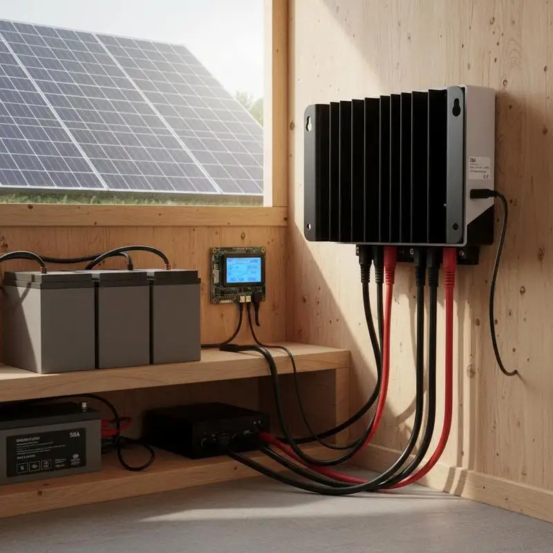 

50A MPPT Solar Charge Controller, 12V / 24V Auto DC Input, Solar Panel Regulator Charger with Bluetooth Module, 98% Charging Efficiency for Sealed(AGM), Gel, Flooded and Lithium Battery Charging