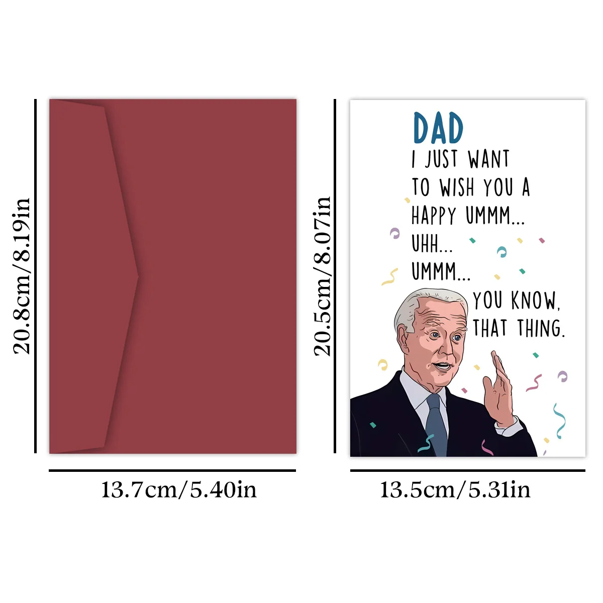 1PC Funny Creative Card,Funny Joe Biden Birthday Card for Dad, Hilarious Father's Day Card for Daddy, You Know, That Thing