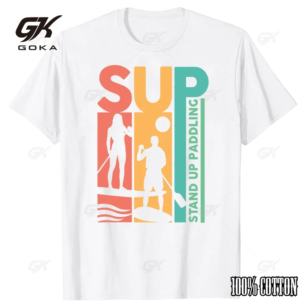 

Funny SUP Stand Up Paddle Board T Shirts Summer Style Graphic Cotton Streetwear Short Sleeve Water Sport T-shirt Mens Clothing