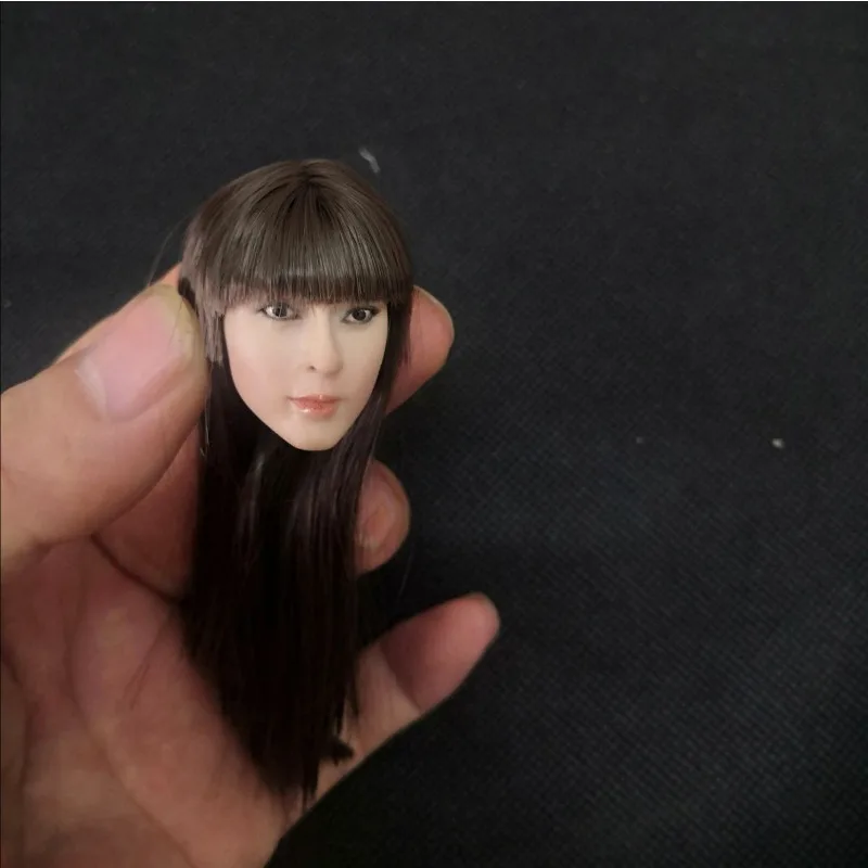 หัวแกะสลักแบบจำลองของวังซูเซียน นักแสดงภาพยนตร์ฮ่องกง ขนาด 1/6  แบบผมยาว สำหรับตัวฟิกเกอร์แอ็คชั่นขนาด 12 นิ้ว รุ่น Ph Body