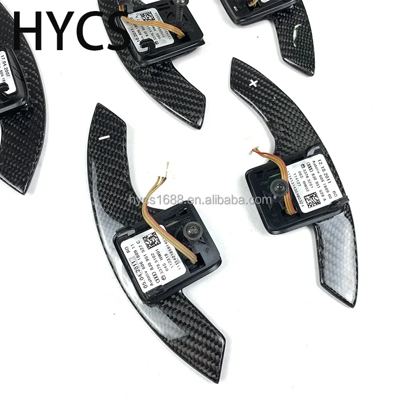 

Аксессуары для салона автомобиля на заказ, рулевое колесо из настоящего углеродного волокна, переключение передач для Audi, вседиапазонный A4 RS4 TT TTS TTRS