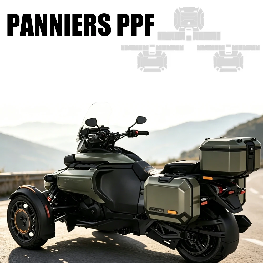 For CAN-AM SPYDER CANYON PPF Transparent Paint Protection Film Scratch-resistant 2025 Fits SPYDER CANYON Motorcycle PANNIERS TPU